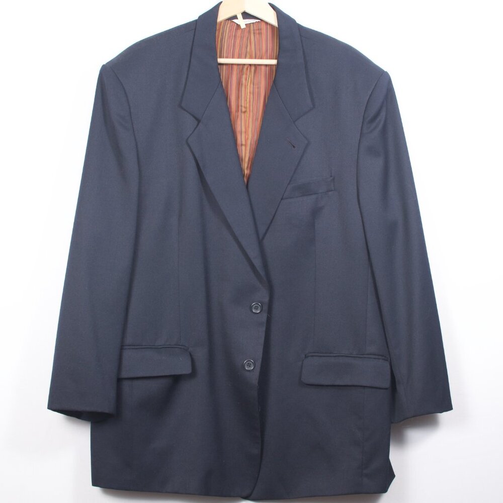 Men's Navy Sport Coat Blazer - Classic Single-Breasted TILLEY